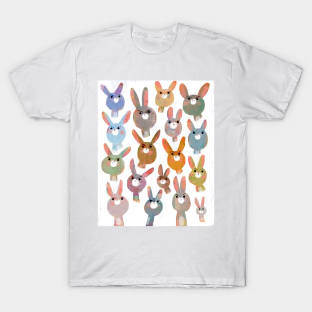 Bad Tempered Bunnies T-Shirt by Gareth Lucas